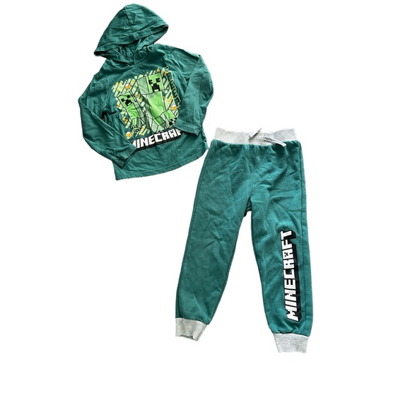 Minecraft Toddler Boys Jogger Set, Long Sleeve With Hoodie. - Picture 2 of 4
